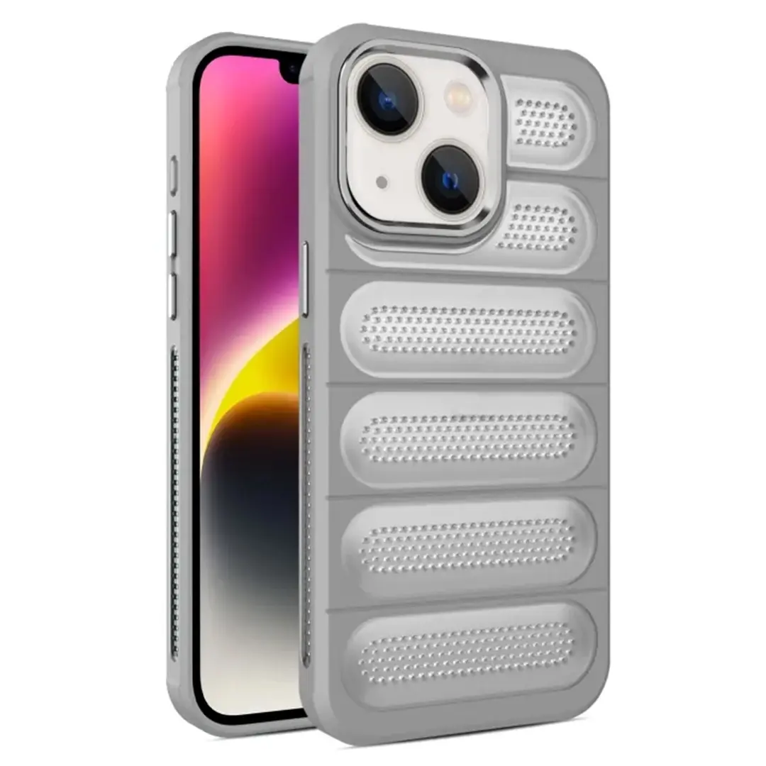 iPhone 15/iPhone 14/iPhone 13 Mesh Cooling Case Gray